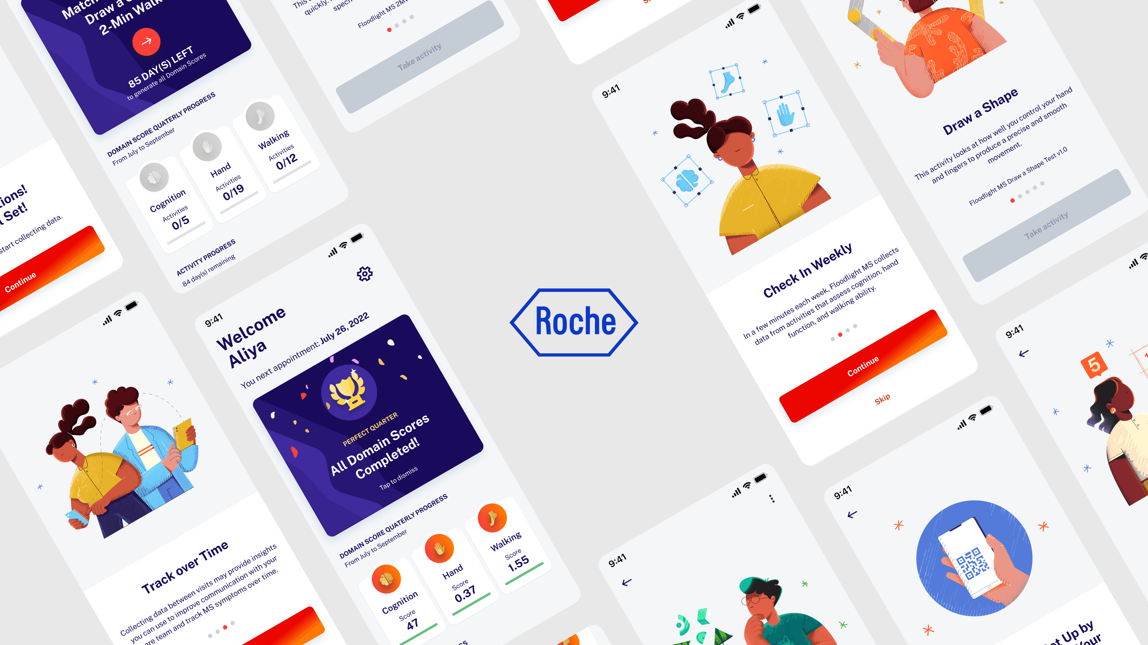 Roche — healthcare app interfaces